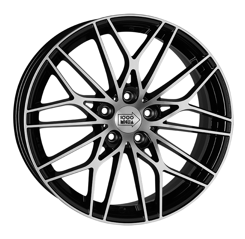 18x8 5x108 ET45 d.63,4 1000 MIGLIA MM1015 Gloss Black Polished